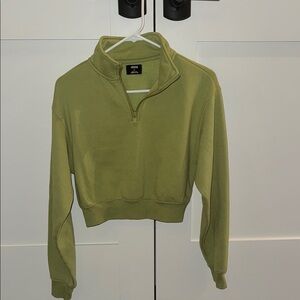 Green Cropped Sweatshirt
